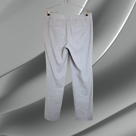 Ann Taylor Gray/White Pinstripe Dress Pants, Size 8 - Picture 2 of 4